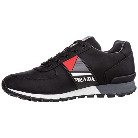 prada trainers men's black|authentic men prada sneakers.